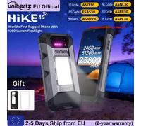 Unihertz Hike 8849 Smartphone robuste Android 14 avec lampe de poche 200 mètres 23800mAh double haut-parleur 24GB 512GB G200 CPU NFC