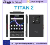 Unihertz Titan 2 Smartphone Android 15 avec clavier physique 5G 512GB 12GB double écran 50MP caméra double SIM 5050mAh batterie noir