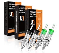 Unihuby Lot de 60 aiguilles de tatouage RL M1 - Mixed 1RL 3RL 5RL 7RL 9RL 11RL 5M1 7M1 9M1 11M1 13M1 15M1 - Aiguilles de tatouage - Mélange d'aiguilles rondes Liner Magnum (#12)