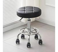 Unihuby Tabouret Roulettes Tabouret Bureau Réglable Salon Coiffure | Tabouret a Roulette Réglable en Hauteur 46-60 cm Tabouret Avec roulettes à 360 ° Tabouret Pivotant à Roulette