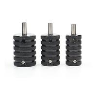 Unihubys 3Pcs Noir Poignées De Tatouage 25mm 30mm 35mm Aluminium Machine De Tatouage Grips Tubes De Tatouage Réglable pour Tattoos Rotary & Coil Machine Gun Grip Poignée