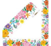 UNIIDECO Bordures de tableau d'affichage à fleurs de 20 m, bordures festonnées roulées pour la rentrée scolaire, le bureau, la salle de classe