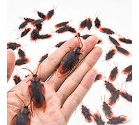 UNIIDECO Lot de 50 faux cafards en plastique - Aspect réaliste - Insectes effrayants - Cadeau fantaisie pour Halloween, fête du poisson d'avril (50 pièces)