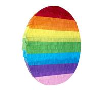 UNIIDECO Piñata mexicaine arc-en-ciel en forme d'œuf de Pâques coloré pour filles, garçons, adultes, décorations de fête d'anniversaire