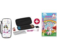 Unik Pack Gaming Starter Kit + Fantasy Friends Nintendo Switch, Switch Lite Et Switch Oled - Housse - Boîtier Jeux - Verre Trempé - Écouteurs