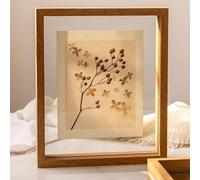 Unikicool Cadre Photo Double Face,Cadre Photos Flottant Transparent,Cadre Photo en Bois,Cadre Photo Acrylique Transparent,Cadre Photo herbier Double Face,pour Chambres à Coucher,galeries d'art