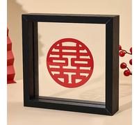 Unikicool Cadre Photo Double Face,Cadre Photos Flottant Transparent,Cadre Photo en Bois,Cadre Transparent Double Face en Wood,Cadre Herbier,RéSistant à L'Humidité,pour Décoration Murale et Table
