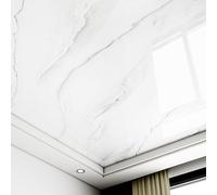 Unikicool Panneaux De Plafond Autocollants pour Salle De Bain,Dalles de Plafond décoratives en PVC,Papier Peint Autocollant en PVC,épaisseur 0.21 mm pour Cuisine,Salon,Chambre à Coucher,plafonds