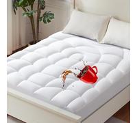 UNIKOME Surmatelas Complet imperméable - Surmatelas Complet matelassé Ergonomique, protège-Matelas 5 Couches Silencieux et Lavable, Poche Profonde de 30 cm (Blanc, 140x200cm)