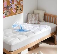 UNIKOME Surmatelas Complet imperméable - Surmatelas Complet matelassé Ergonomique, protège-Matelas 5 Couches Silencieux et Lavable, Poche Profonde de 30 cm (Blanc, 90x200cm)
