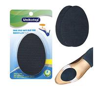 Unikstep Lot de 5 paires de patins antidérapants pour semelles de chaussures, patins autocollants en caoutchouc, protection du sol et réduction des bruits de talon (noir)