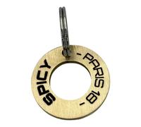 UNIKTAG Médaille gravée pour chien ou chat, médaillon épais personnalisable, étiquette d'identification personnalisée, 3 formes au choix, médaille en laiton (Rondelle)