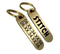 UNIKTAG MÉDAILLE GRAVÉE POUR CHIEN OU CHAT PLATE, MÉDAILLON EPAIS PERSONNALISABLE, ETIQUETTE D'IDENTIFICATION PERSONNALISÉE, MEDAILLE EN LAITON