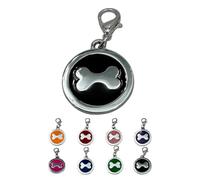 UNIKTAG Médaille pour Chien, médaille gravée, étiquette d'identification Personnalisable, médaillon avec Gravure personnalisée (Noir)