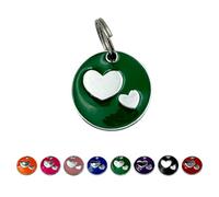 UNIKTAG Médaille pour Chien, médaille gravée, étiquette d'identification Personnalisable, médaillon avec Gravure personnalisée (Vert)