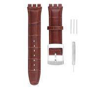 unilabo Bracelet de montre en cuir compatible avec Swatch 17 mm 19 mm (pas pour la série Skin) pour homme et femme, 19mm, Cuir, cuir.