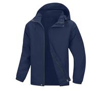 unilarinna Manteau d'hiver chaud pour homme - Col à revers - Manteau d'affaires - Trench - Veste d'hiver avec poches - Veste d'hiver pour homme - Veste softshell pour l'extérieur - Imperméable, bleu