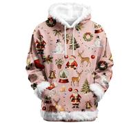 unilarinna Pull de Noël amusant pour homme et femme - Pull de Noël - Pull de Noël Ugly Christmas Pull chaud en tricot Rudolph Flocons de neige Pull de Noël Veste de survêtement pour homme Pull de Noël