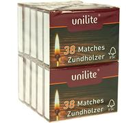 Unilite Lot de 10 allumettes/allumettes de 38 pièces (1 x 380 allumettes)