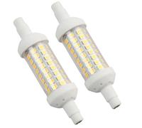 unillea Ampoule R7S LED 78mm Non Dimmable, 6W Blanc Chaud 3200K, Remplacement pour Halogène 80W, Culot Céramique, Sans Clignotement, 2 Pièces, Économie d'Énergie pour Intérieur/Extérieur