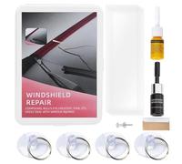 unillea Kit de Réparation Pare-Brise 2X Résine, Kit Réparation de Verre Fissuré pour Pare-Brise Fissures Impacts et Éclats, Colle UV Réparatrice pour Voiture, Kit Réparation Auto Pratique