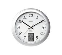 Unilux Horloge murale – Mouvement haute précision – Gris métallisé 30 cm