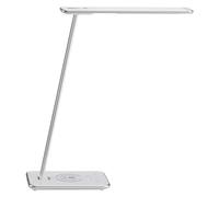 UNILUX 400093836 Lampe de bureau LED, Aluminium, Integriert, 11 W, Gris métal/Blanc, 41 x 32,8 x 20,5 cm