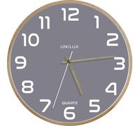 UNiLUX 400165097 Horloge murale Baltic - Quartz Ø31,5 cm hêtre-gris