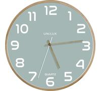 UNiLUX 400165098 Horloge murale Baltic - Quartz Ø31,5 cm hêtre-vert