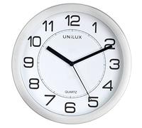 Unilux Attraction Pendule de bureau Magnétique avec Système Quartz Silencieuse et Lisible jusqu'à 22 m Ø 22 cm Gris métal