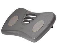 UNILUX Chrysalis Repose-Pieds Ergonomique Fonctionnel Réglable en hauteur 10° - 15° - 20° et Surface antidérapant, Noir, Gris, L 42 x P 32 cm