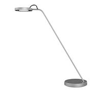 Unilux Eyelight Lampe de bureau LED 6,5W 600 Lumens connectée Bluetooth à Variation automatique ou manuelle de l'intensité lumineuse et de la température de couleur 50 x 10 x 15 cm Gris métal