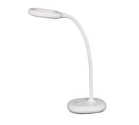 Unilux GALY 1800, Lampe de Bureau Sans Fil Rechargeable, Compacte, Bras de 30cm Flexible 360°, Sober Design, Tactile Bouton Variation d’intensité Lumineuse, Protégez Yeux, Blanc