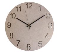 Unilux Hello Horloge Murale Silencieuse, Diamètre 40 cm, Acoustique Écologique en Pet recyclé Beige