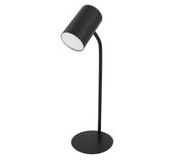 UNILUX KATZ, Lampe de Bureau LED, 3 Niveaux Luminosité, Tactile, Tête Orientable, Base et Tube en Métal, Noir, Design Élégante et Épurée