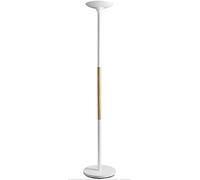 Unilux Lampadaire LED Pryska avec variation de l'intensité lumineuse, blanc avec bois