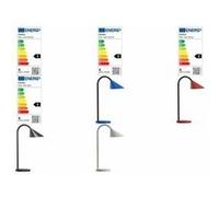 Unilux Lampe de bureau à LED SOL – 4W 500 lm, flexible 45 x 14 cm – Rouge