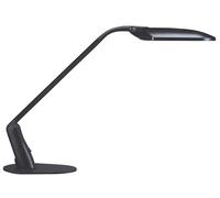 Unilux Lampe de bureau Duo – 2 tubes LED intégrés 2 x 5W, bras pivotant 90°, tête orientable – Noir