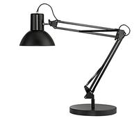 UNILUX Lampe de Bureau LED, Aluminium, E27, Noir, 33 x 33 x 20 cm