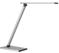 Unilux Lampe de Bureau LED Terra, Dimmable 4 Niveaux de Couleur Blanche, Confort Visuel Optimal, Bras et tête Pivotants et Inclinables, Aluminium Recyclable, Design Mordern