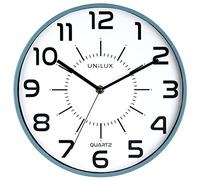 Unilux Pop Horloge Murale Systeme Quartz Silencieuse Diamètre 30.5 cm Bleu