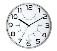 Unilux Pop Horloge Murale Systeme Quartz Silencieuse Diamètre 30.5 cm Gris Métal