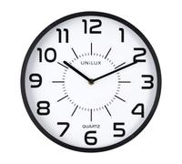 Unilux Pop Horloge Murale Systeme Quartz Silencieuse Diamètre 30.5 cm Noir