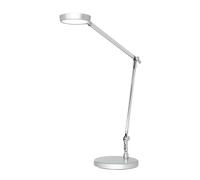 Unilux Senza 2 Lampe de bureau LED 5W 500 Lumens Articulée à Variation d'intensité lumineuse et de température de couleur et Mémorisation de l'intensité 57 x 35 x 19 cm Gris métal/Chrome