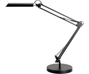 Unilux Swingo LED Lampe de bureau LED 8W 800 Lumens Articulée à Variation d'intensité lumineuse vendue sur son Socle et avec sa Pince 36 x 23 x 23 cm Noir