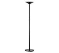 Unilux Lampadaire à LED Variaglass noir avec vasque en verre H180 cm