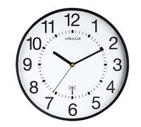 Unilux Horloge radio-pilotée WAVE – Quartz Ø30 cm lisible jusqu'à 35 m Noir