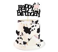 Unimall Global 1 lot de décorations gâteau en forme vache - Pour fête d'anniversaire bébé Ferme Animaux du zoo Thème : enfants et garçons d'anniversaire, Polychromatique