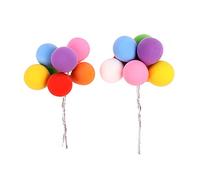Unimall Lot de 16 ballons colorés pour décoration de gâteau d'anniversaire pour garçons et filles