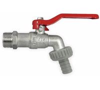 Unimet Puteus Robinet en Laiton à tournant sphérique 1/2", Argent